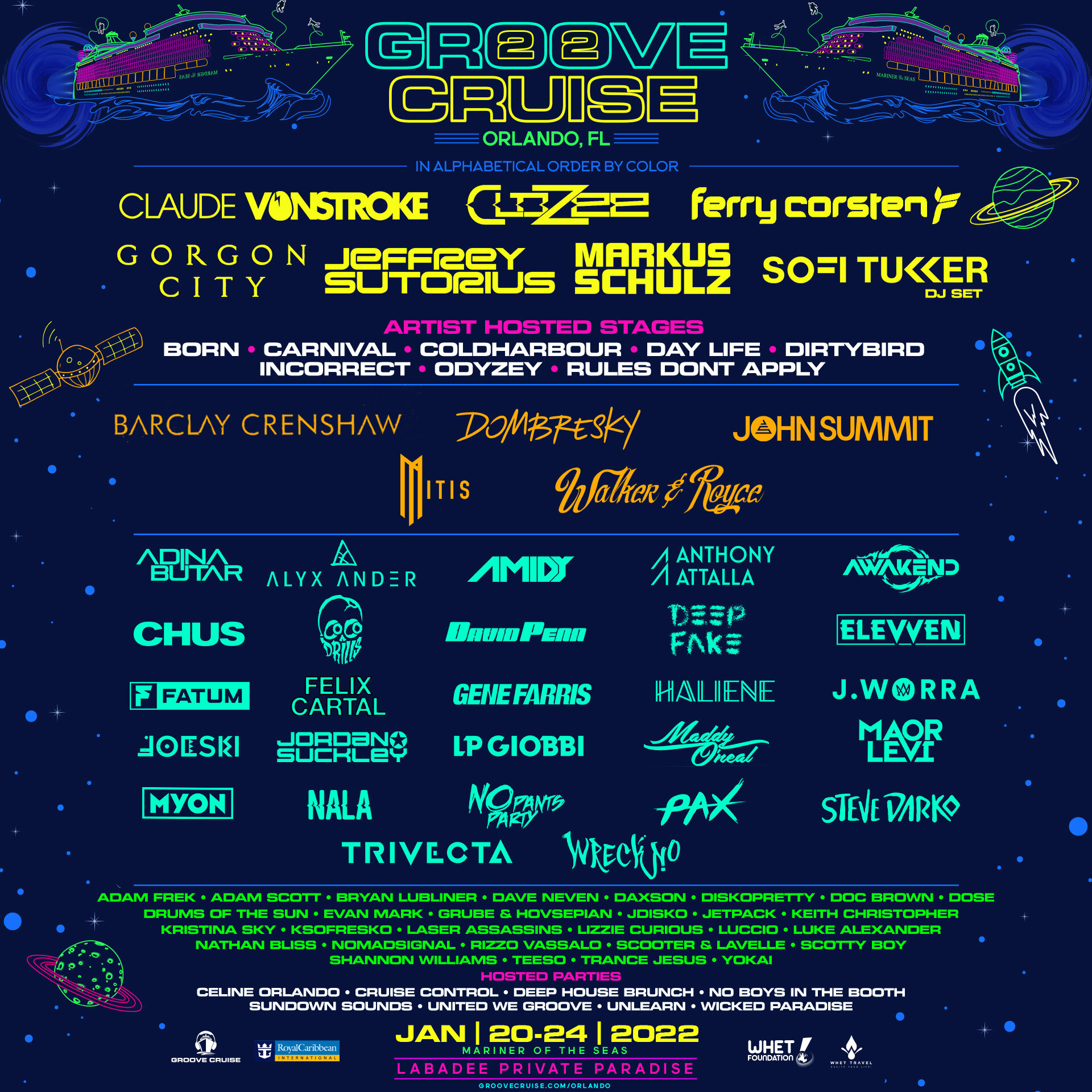 GROOVE CRUISE ANNOUNCES IT’S BIGGEST ARTIST REVEAL IN THEIR HISTORY FOR